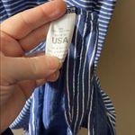 Fresh Produce  large Blue White Striped Dress pockets Photo 3