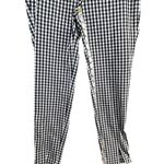 J. McLaughlin Georgina Ankle Pant Women 2 Blue White Gingham Check Stretch Preppy Photo 7