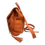 Orange Woven Leather Backpack Photo 6