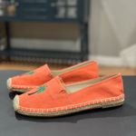 143 Girl Canvas Espadrilles Palm Tree Beach Summer Flats Size 8.5 Orange Photo 4