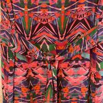 Anthropologie  Vanessa Virginia Pink Print Silky Beaded Dress with Belt Size S Photo 9