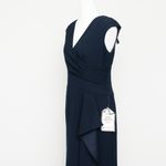 Betsy and Adam  -  Navy Draped Surplice Gown Photo 8