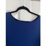 J. Jill Wearever Collection Womens Medium Blue Boatneck Blouse Long Sleeve Minim Photo 2