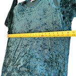 Teddi Vintage 90s Teal Green Velvet Tunic Top High Waisted Pant Set Womens Large Photo 13