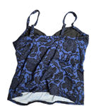 Lands' End  Blue Floral Tankini Size: 16 DDD Photo 2