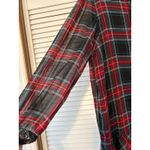 Draper James  Plaid Tie Neck Long Sleeve Ruffle Hem Shift Dress Women's XL Photo 3