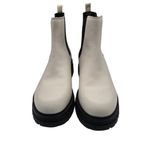 Marc Fisher Chelsea Pirro Boots Lug Sole Size 9.5 Chunky White Leather Platform Photo 1