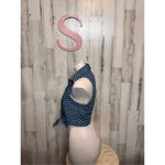 Poetry Skull Print Chambray Tie Front Crop Top Size SMALL Photo 2
