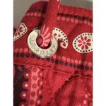 Vera Bradley Backpack Womens Red Pink Paisley Quilted Cotton Drawstring Bag Photo 3