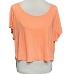 PINK - Victoria's Secret PINK Victoria’s Secret Oversized Cropped Tshirt Florescent Orange Size XSmall Photo 4