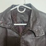 Vintage Santa Fe Leather Brown Full zip Bomber Jacket Lg Moto Photo 6
