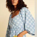 Billabong x Wrangler Just a Dream Babydoll Dress, Blue, White Flowers Sundress Photo 9