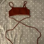 SheIn Earth Red Bikini Ribbed Photo 2