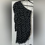 Bardot Effie Lace One-Shoulder Puff Sleeve Dress Black White XS size 4 Photo 2
