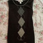 Vintage Argyle Sweater Vest Black Photo 0