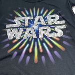 Star Wars Disney Store  T Shirt Womens Size L Short Sleeve Scoop Glitter Graphic Photo 1