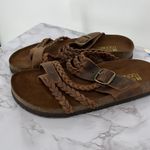 White Mountain  Hayleigh Braided Leather Footbed‎ Sandals Brown Sz 8M Boho Casual Photo 3
