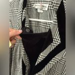 VTG Patty O’Neil Plaid Houndstooth Longline Coat Black White Pattern Size M 6 Size M Photo 4