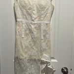 NWT Elegant Sweetheart Lace Midi Dress White Photo 1