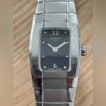 Certina Rare Luxury Designer Ladies Watch Black Dial Stainless Bracelet Hands Silver Photo 0