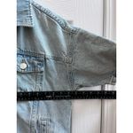 Current Elliot Rolled Short Sleeve Denim Trucker Jacket Oversized Size 0 USA Blue Photo 8