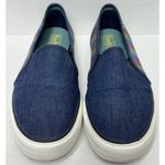 Keds  Shoes Womens 8.5 Double Decker Stripe Denim Slip On Sneaker Preppy Nautical Photo 4
