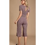 Lulus  Purple Ribbed Jesamine Tie Sleeveless Jumpsuit Size Small Photo 2