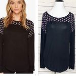 Vera Bradley Black Berry Medallion Long Sleeve Pajama Sleep Top Size Small Photo 1