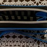 Marc Tetro Wristlet Wallet Schnauzer Dog Blue Zip Around Interior Compartments Photo 4