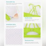 RUNNING GIRL Women's Strappy Sports Bra Sexy Cross Back Bra size xsmall Green Photo 6