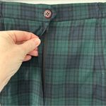 Vintage 80s Blue Green Tartan Plaid 100% Wool Above the Knee Skirt 10 Photo 3
