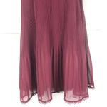 Lulus LULU’S Burgundy Pleated Ruffle Halter Swing Mini Dress Size Small Party Cocktail Photo 2