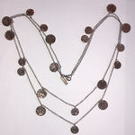 Daisy Fuentes  Bronze Tone Boho Dangling Hammered Pendants Boho Necklace Photo 3