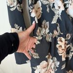 Lulus  Prairie Daydream Washed Navy Blue‎ Floral Print Romper Size Small Photo 5