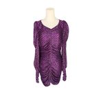For Love & Lemons  -  La Villette Metallic Polka Dot Mini Dress Purple Sz M Photo 4