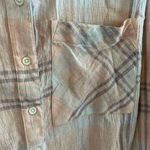 Free People  Cutie Oversized Cropped Plaid Shirt Boho XS Photo 2