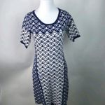 Charming Charlie  sweater fitted dress Size Small blue white Photo 3