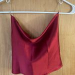SheIn Red Silk Top Photo 0