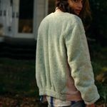 Free People  We The Free Green Rivington Sherpa Bomber Jacket Sz S Photo 10