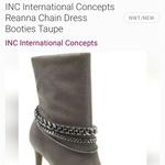 INC  women’s Reanna Faux Suede pointed toe ankle boots size 7.5 grayish Photo 2
