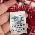 Lands' End Lands’ End Woman’s Plus Size Winter Red & White Quarter Zip Fleece Sweatshirt Photo 5