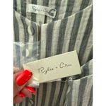 Rylee + Cru Storm Stripe Organic Cotton Bridgette Cropped Jumpsuit Size XS Blue Photo 6