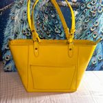 Dooney & Bourke  Bright Yellow Patent Leather Tote Bag Photo 6