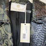 Ramy Brook Kane Snakeskin Animal Print Faux Leather Moto Biker Jacket Size S Photo 5