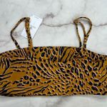 Volcom Juniors Running Wild Bikini Tube Top Size S Brown Animal Print New Photo 3