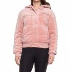 Champion  Pink Beige Velour Puffer Jacket - S Photo 1