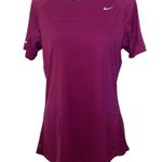 Nike Dri-Fit Miler Fushia Short Sleeve Running Top New with tags Photo 0