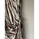 Lafayette 148  New York Zebra Side Tie Midi Dress Size Medium Unique Animal Print Photo 3