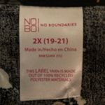 No Boundaries  Shirt Size 2X 19-21 Juniors Tie Front Black Floral New Photo 5