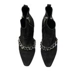 Balmain Women’s Ella 50 black chain ankle boots size 37 Black Suede Photo 2